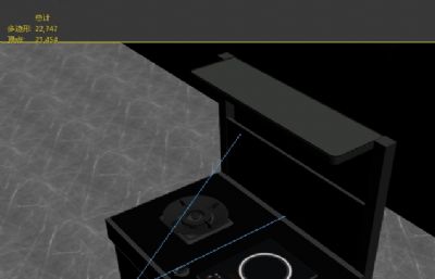 电磁炉款集成灶3dmax模型