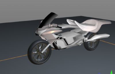 摩托车C4D模型
