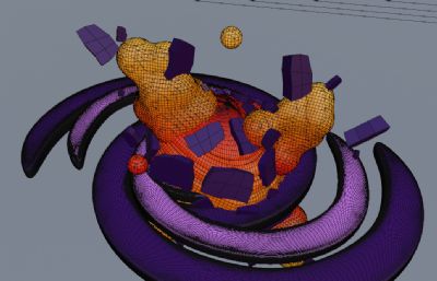 Q版宇宙大爆炸blender模型