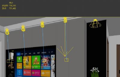 电视柜 电视背景墙设计3dmax模型