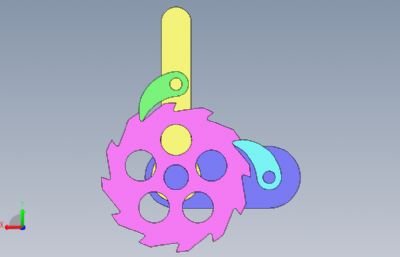 由棘轮,棘爪组合机构solidworks模型