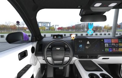 理想L9新能源汽车3dmax模型,带内饰