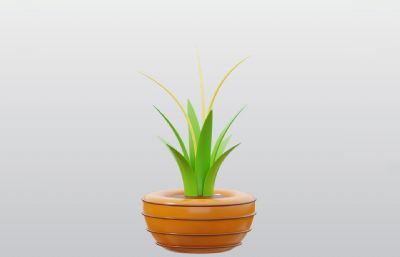 龙草植物3D图标blender模型