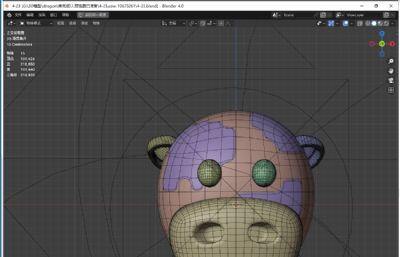 奶牛头像blender模型