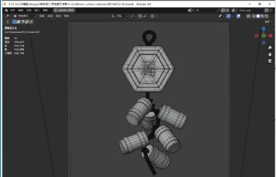 福气鞭炮,春节鞭炮挂饰blender模型