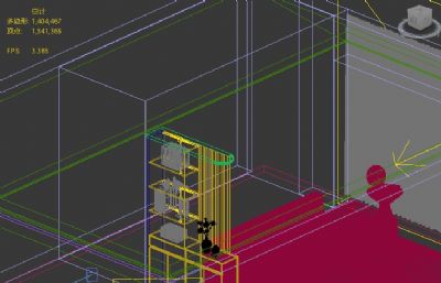 现代玄关柜设计3dmax模型