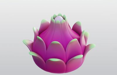 卡通火龙果blender模型