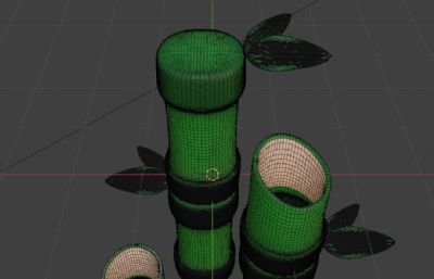 Q版竹子blender模型