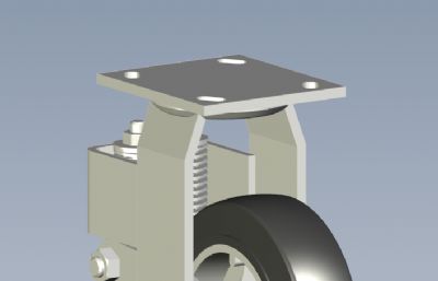 脚轮减震轮solidworks模型