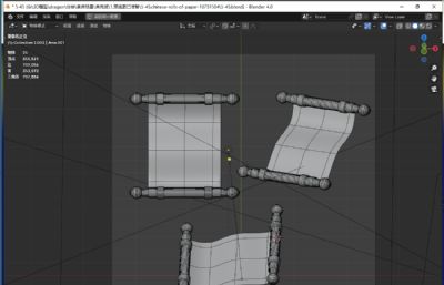 中式卷轴blender模型