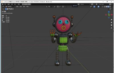 搞怪机器人blender模型