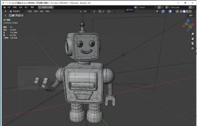 人工智能机器人blender模型
