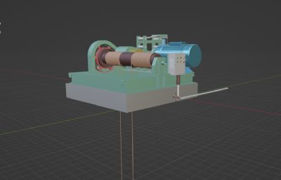 闸门启闭机blender三维模型