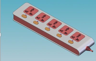 插座插排solidworks模型