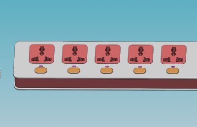 插座插排solidworks模型