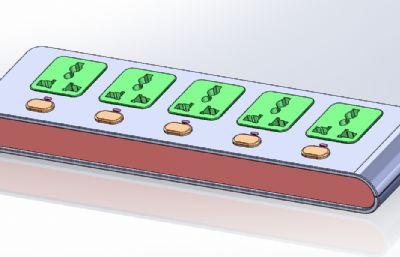 插座插排solidworks模型