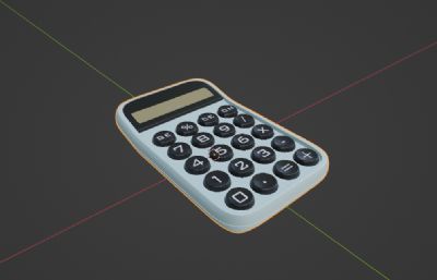 办公会计用计算器blender模型