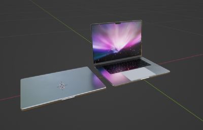笔记本电脑blender,fbx模型