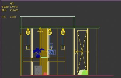 现代玄关柜,鞋柜3dmax模型