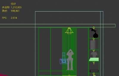 现代玄关柜 鞋柜3dmax模型