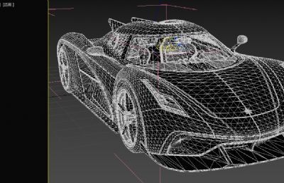 黑色超跑3dmax模型