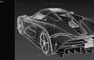 黑色超跑3dmax模型