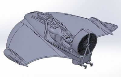 魔鬼翼飞行摩托,飞行器solidworks模型