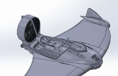 魔鬼翼飞行摩托,飞行器solidworks模型