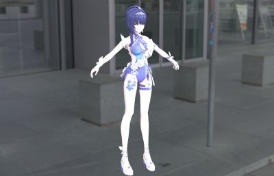 芽衣始源律者泳装3dmax模型