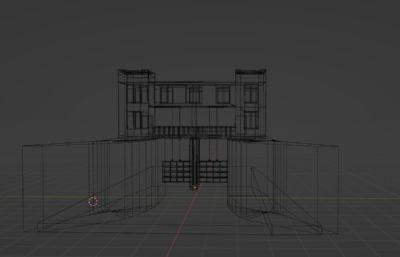 渠道双孔闸门blender模型