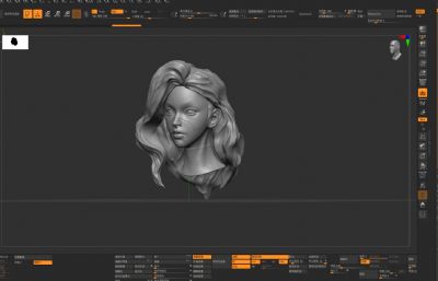 Zbrush美型头像雕刻 御姐美女 幽灵猫女