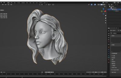 Zbrush美型头像雕刻 御姐美女 幽灵猫女