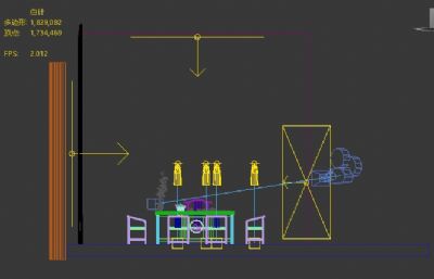 中式茶桌椅3dmax模型