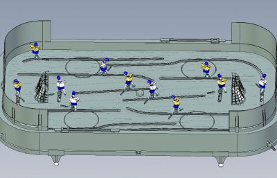 桌面曲棍球比赛机stp模型