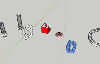 大型露天剧院+教室sketchup模型