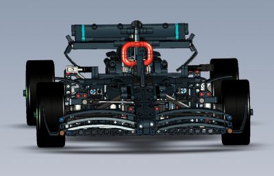 积木拼装的F1赛车 玩具车