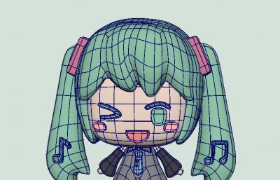 Q版初音未来公仔maya模型