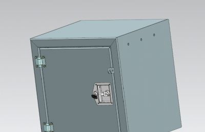 盒锁工具箱stp模型