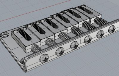 吉他固定桥3dm,stp模型