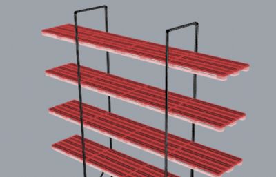 简易多层书架rhino模型