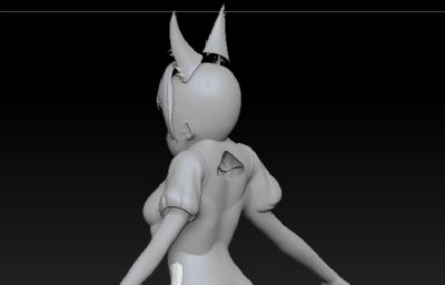 狐狸小姐姐+狐狸zbrush模型