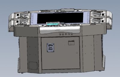 电玩城捕鱼机 游戏机 solidworks