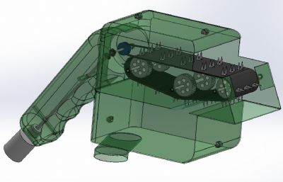 采棉机,手持式棉花采摘机solidworks模型