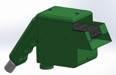 采棉机,手持式棉花采摘机solidworks模型