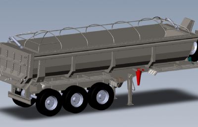 solidworks自卸半挂车