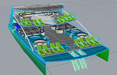 海湾双体船 悬浮休闲船