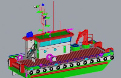 驳船rhino模型