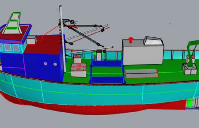普通渔船rhino模型