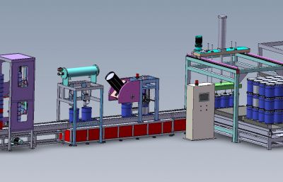 solidworks油漆全自动灌装机