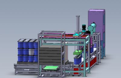 solidworks油漆全自动灌装机